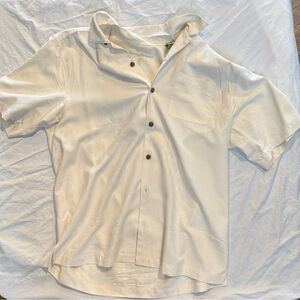 Men's Cream Short Sleeve Shirt